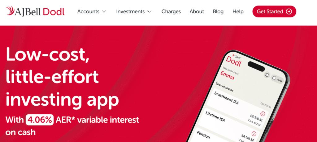 AJ Bell dodl app for low cost investing
