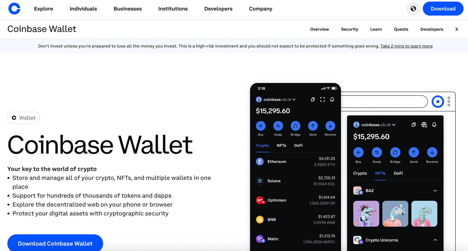 Coinbase uk wallet download page
