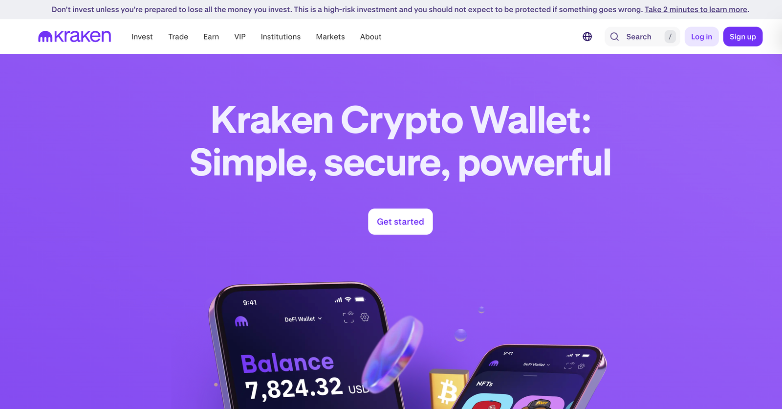 kraken wallet login page