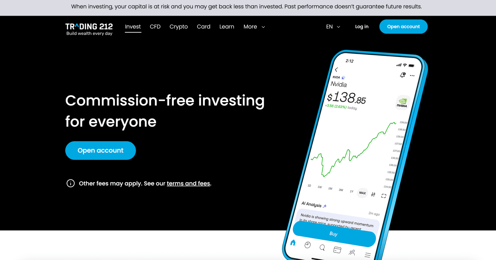 Trading 212 UK trading app