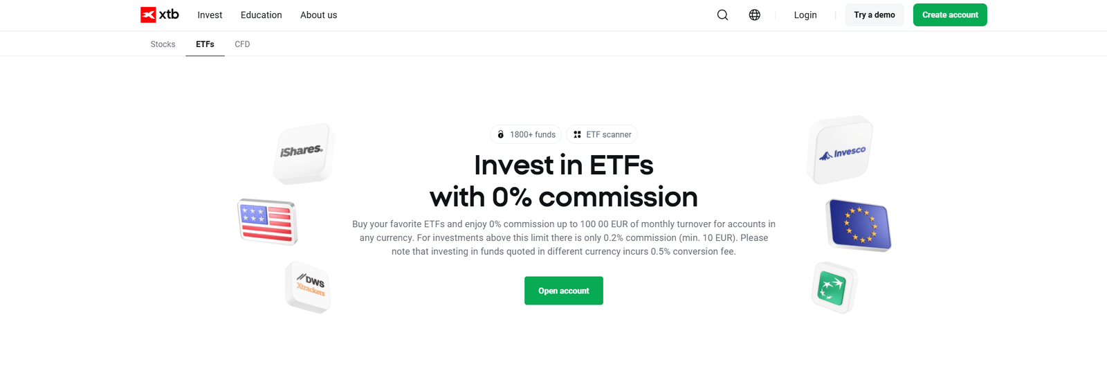 XTB ETF broker