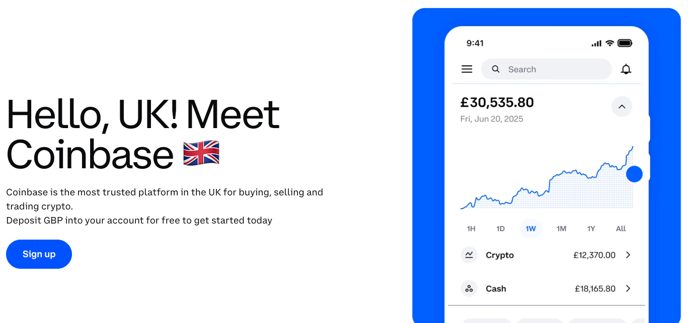 Coinbase crypto trading plaform.