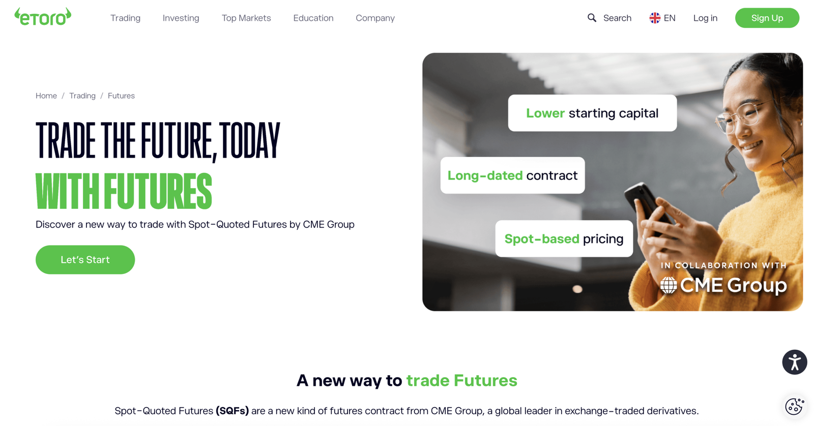 eToro UK futures trading platform