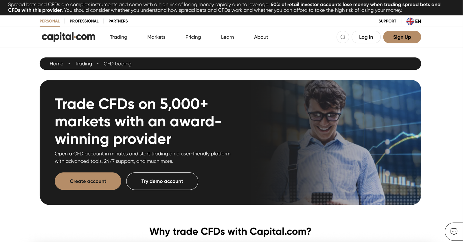 capital.com UK futures trading platform