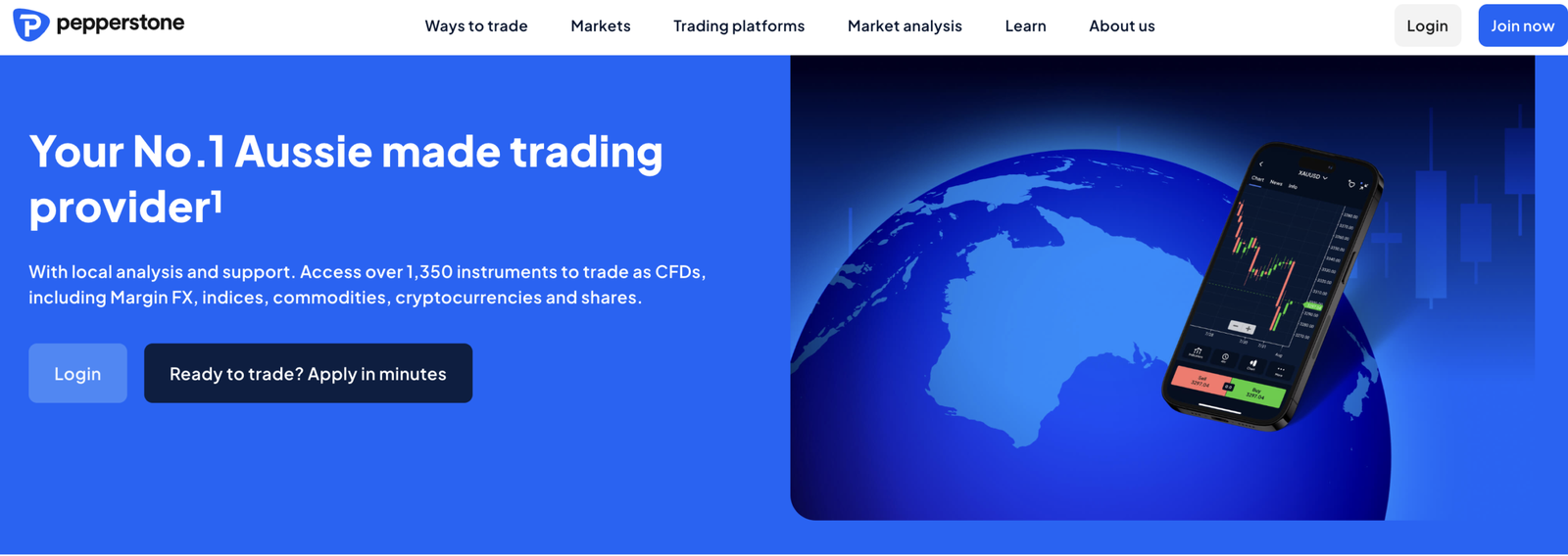 pepperstona australia landing page