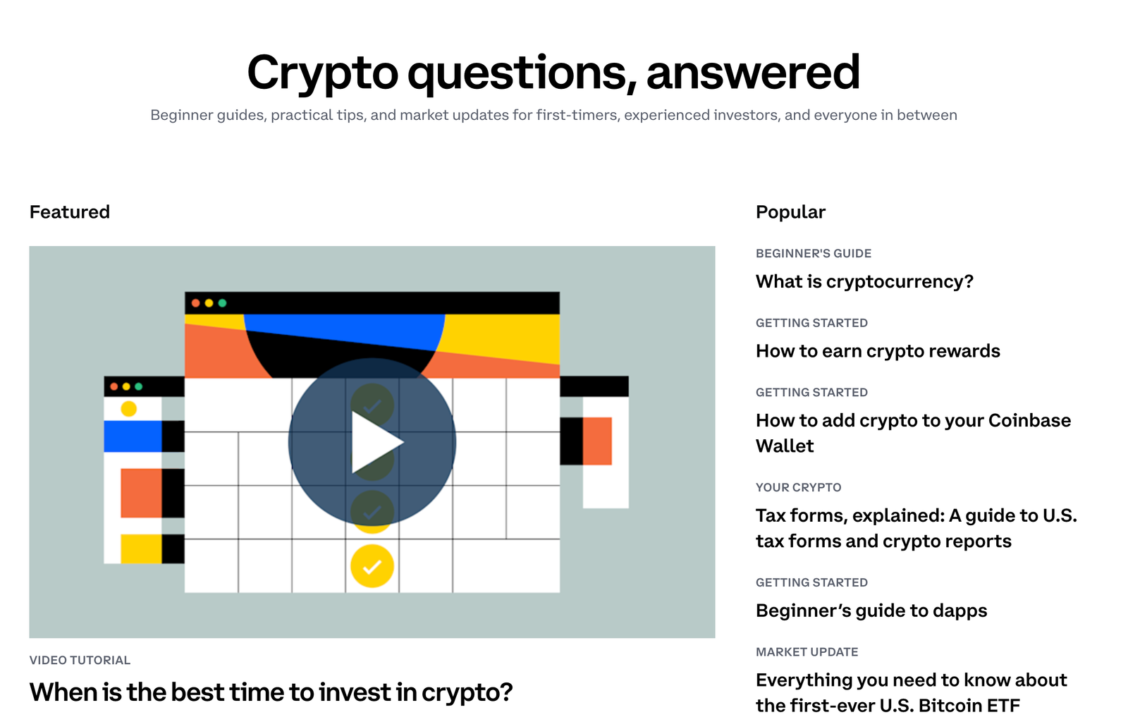 Educational hub coinbase australia