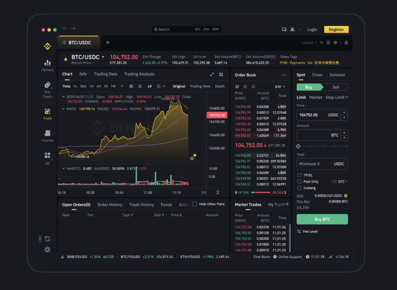 binance web app