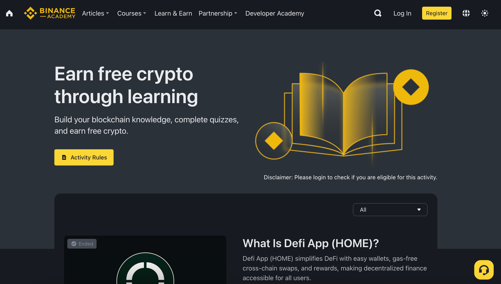 binance education page